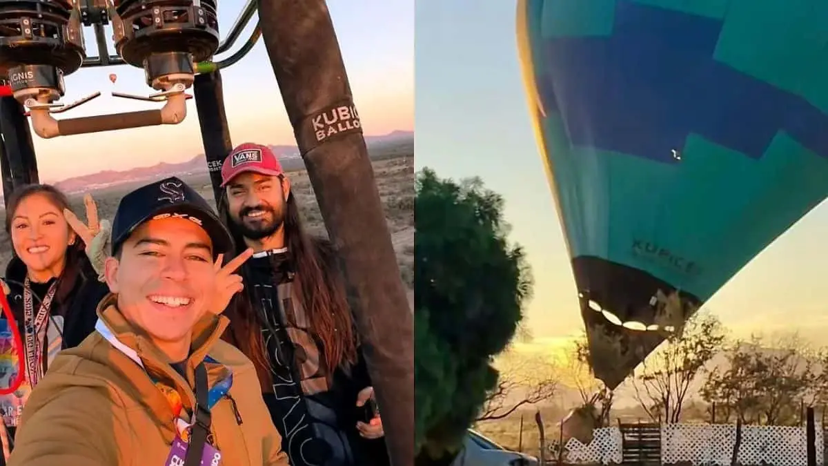 Globo aerost&aacute;tico aterriza de manera inusual durante el Festival del Globo