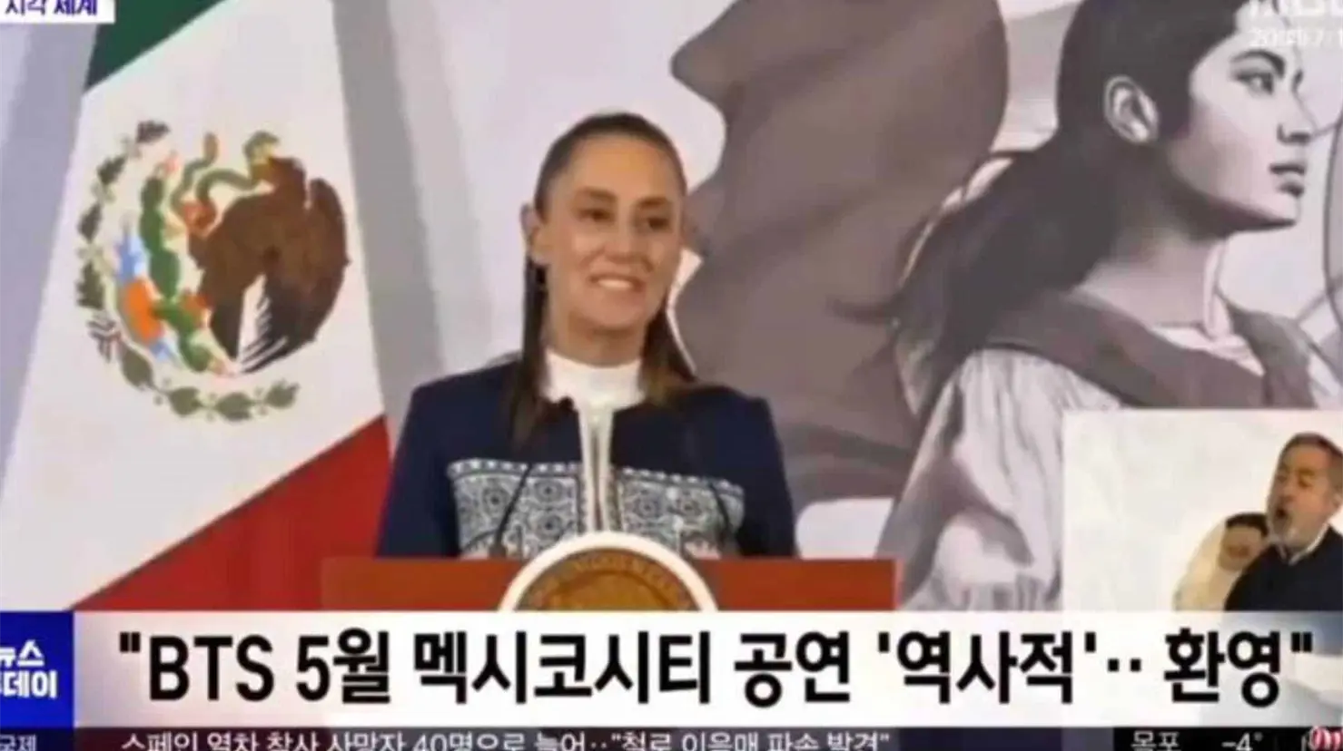 Claudia Sheinbaum y ARMY México llegan a la televisión de Corea del Sur por BTS