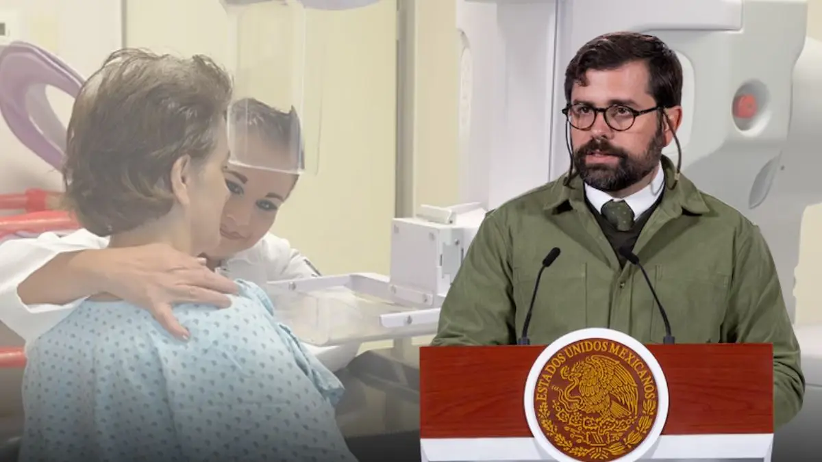 El director general del IMSS-Bienestar, Alejandro Svarch P&eacute;rez, present&oacute; avances del Hospital Oncol&oacute;gico para la Mujer en la conferencia matutina del Gobierno de M&eacute;xico