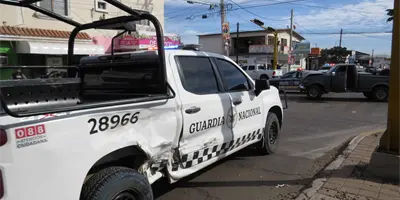 Patrulla de la Guardia Nacional ocasiona choque en Ciudad Obregón; hay dos elementos heridos Patrulla de la Guardia Nacional ocasiona choque en Ciudad Obregón; hay dos elementos heridos