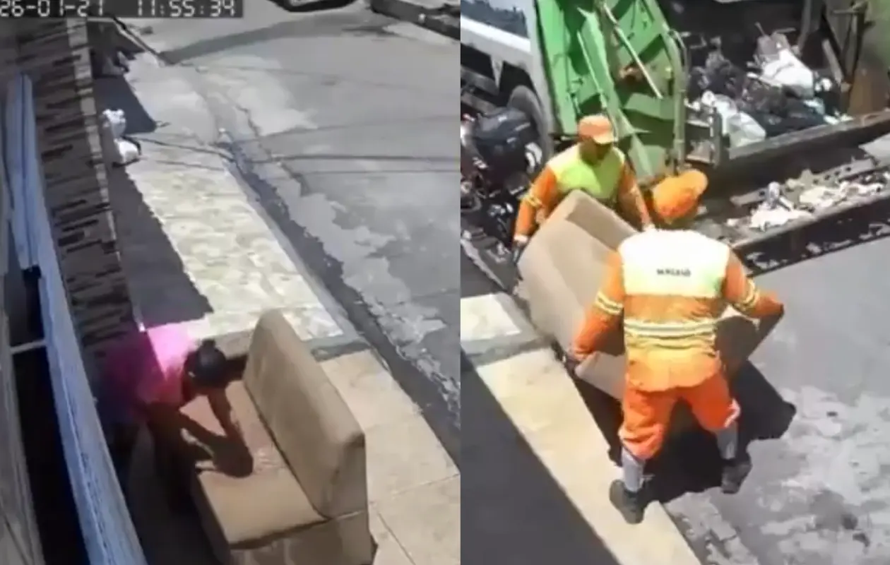 El esfuerzo de la señora, literalmente se fue a la basura.