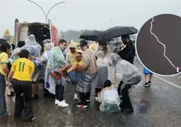 VIDEO l Cae rayo durante manifestación en Brasil, hay más de 30 heridos VIDEO l Cae rayo durante manifestación en Brasil, hay más de 30 heridos