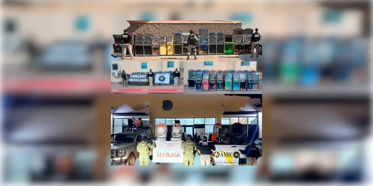 Decomisan m&aacute;s de 40 m&aacute;quinas tragamonedas durante operativos en Sonora