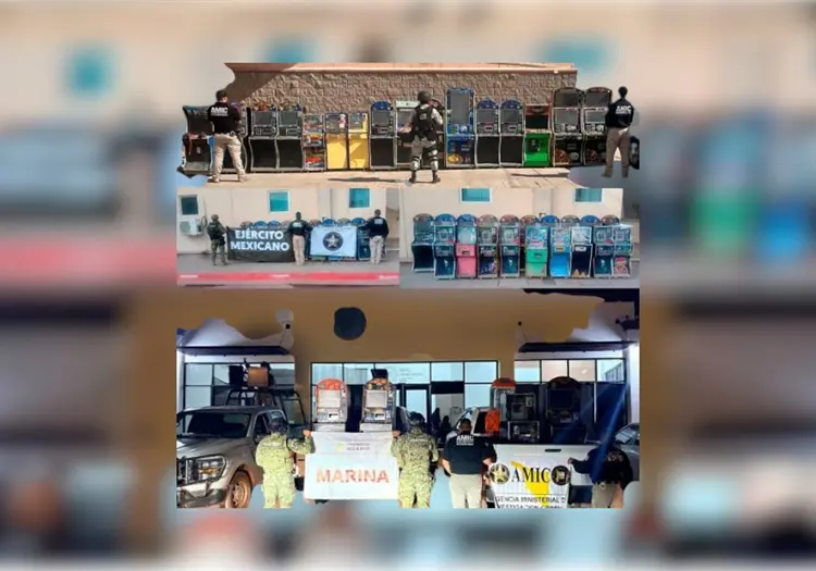 Decomisan m&aacute;s de 40 m&aacute;quinas tragamonedas durante operativos en Sonora