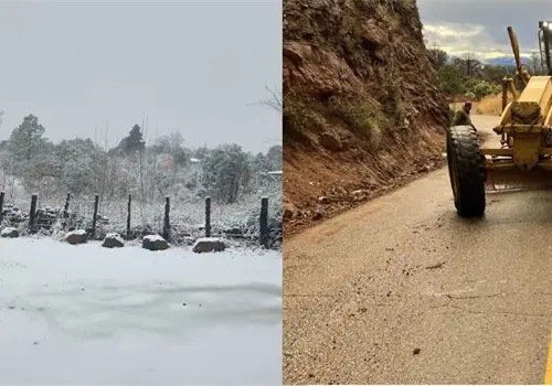 Toman precauciones en Yécora por nevadas Toman precauciones en Yécora por nevadas