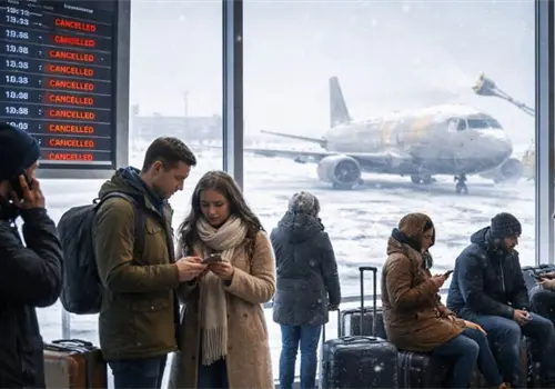 Se cancelan vuelos en Estados Unidos por tormenta invernal; estas son las aerol&iacute;neas m&aacute;s afectadas