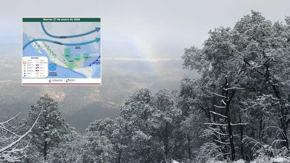 Sigue el frío en Sonora durante este martes. Foto: Facebook Yécora Sonora Weesma-Mario Tellechea.