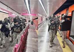 Ej&eacute;rcito realiza simulacro antiterrorista en el Metro CDMX rumbo al Mundial 2026