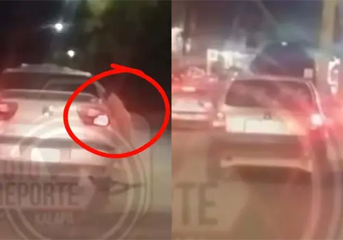 VIDEO | Atropella a un hombre y se lleva su cuerpo colgando en el cofre hasta que fallece