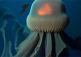 VIDEO l Medusa del tama&ntilde;o de un cami&oacute;n escolar es captada por investigadores marinos