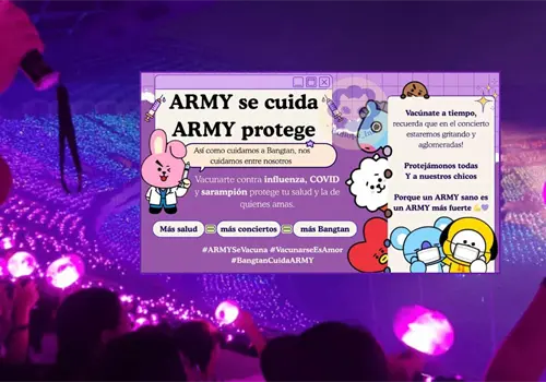 ARMY convoca a vacunarse para asistir a los pr&oacute;ximos conciertos de BTS