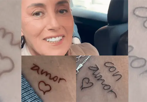 Sheinbaum reacciona a jóvenes que se tatuaron corazones en su honor Sheinbaum reacciona a jóvenes que se tatuaron corazones en su honor