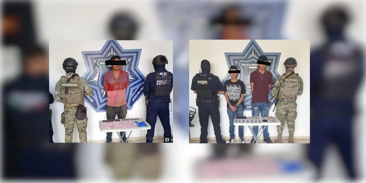 Capturan a tres presuntos "tiradores" de droga en Cajeme; uno es menor de edad