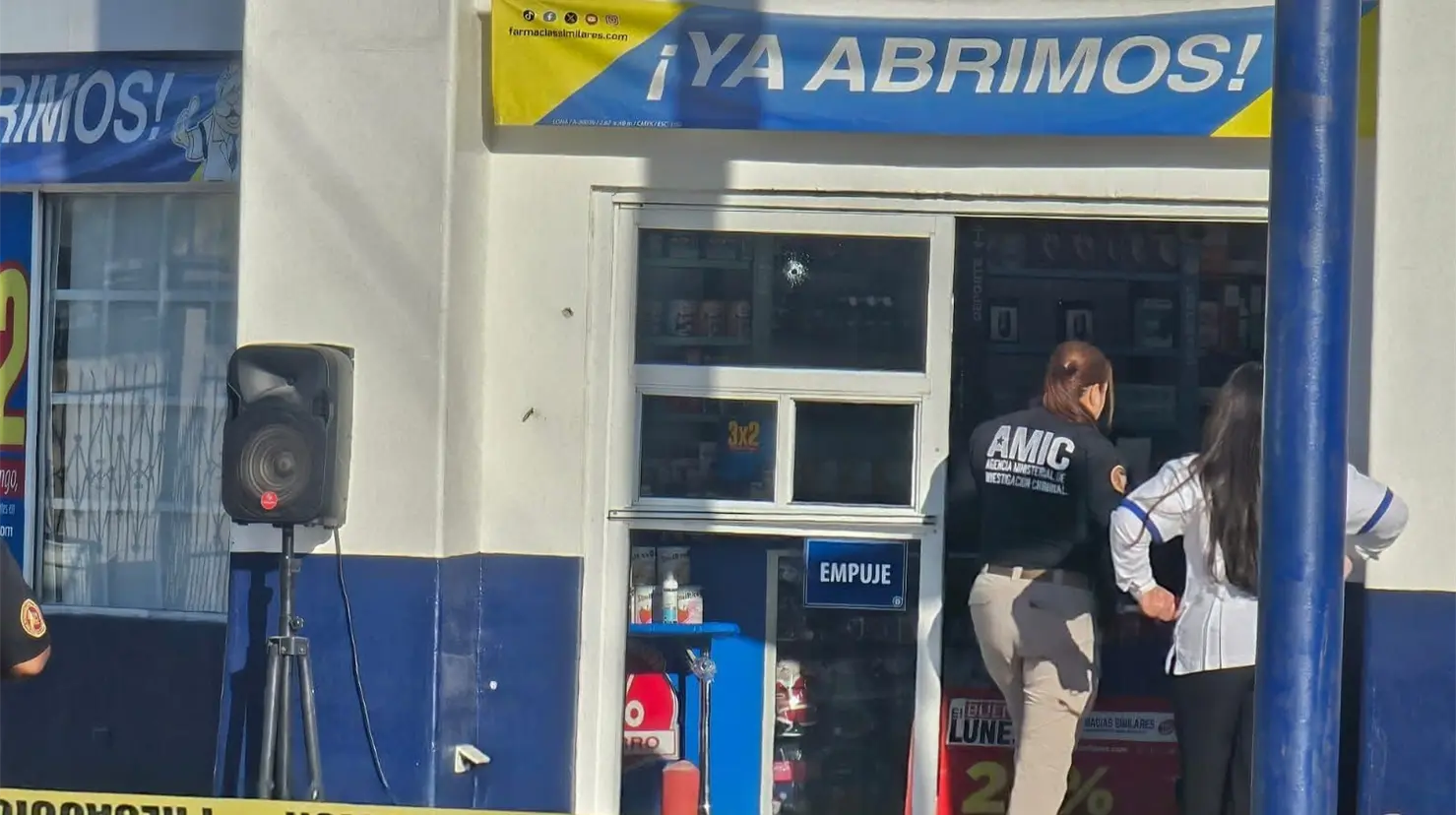 Disparan contra farmacia en San Luis R&iacute;o Colorado