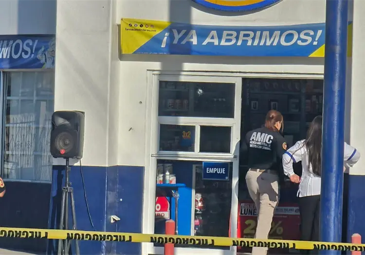 Disparan contra farmacia en San Luis R&iacute;o Colorado