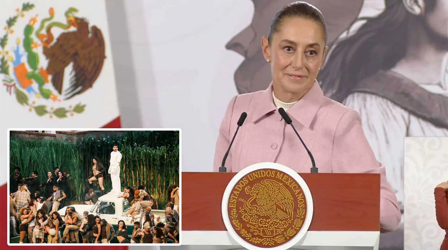 Sheinbaum aplaude show de Bad Bunny en el Super Bowl por su mensaje de uni&oacute;n en Am&eacute;rica