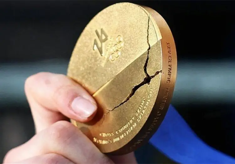 Atletas ol&iacute;mpicos denuncian medallas agrietadas y rotas