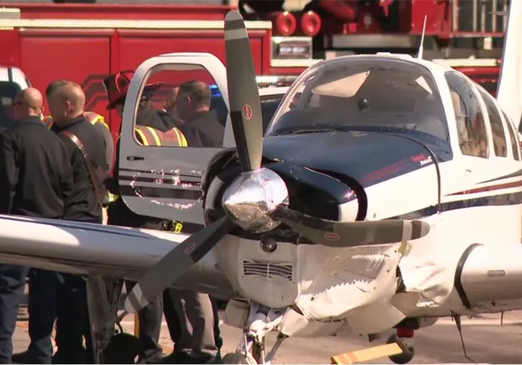 VIDEO | Avioneta aterriza de emergencia en plena v&iacute;a p&uacute;blica de Georgia